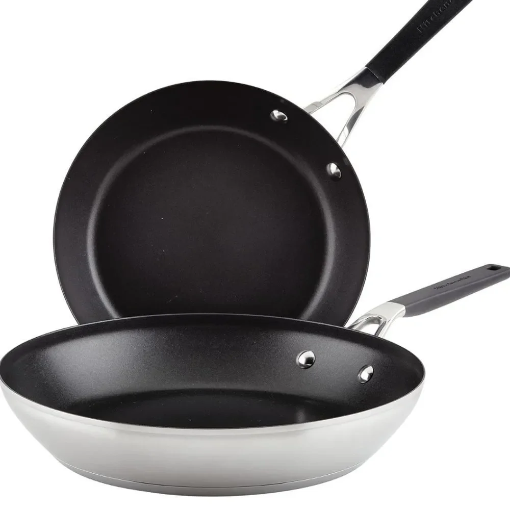 KitchenAid Stainless Steel Non-Stick Frying‎ Pan/Skillet Cookware Set